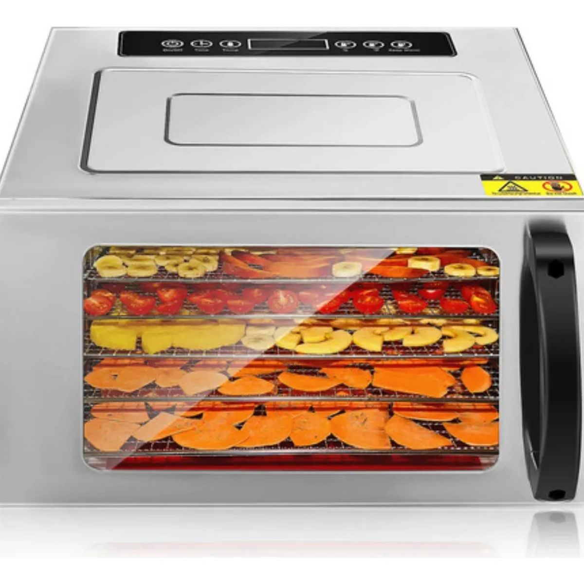 U BUY - Deshidratador 6 Capas Carne Alimentos Verduras Plateado