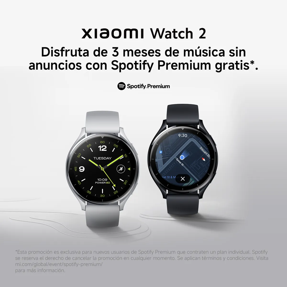 XIAOMI - Reloj inteligente Xiaomi Watch 2 Titan Gray Case With White Leather Strap