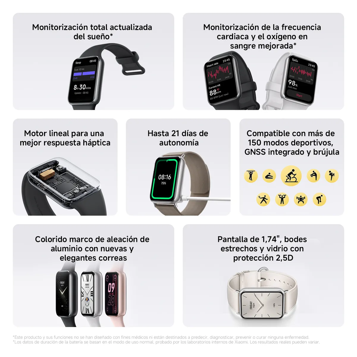 XIAOMI - Xiaomi Smart Band 9 Pro Moonlight Silver