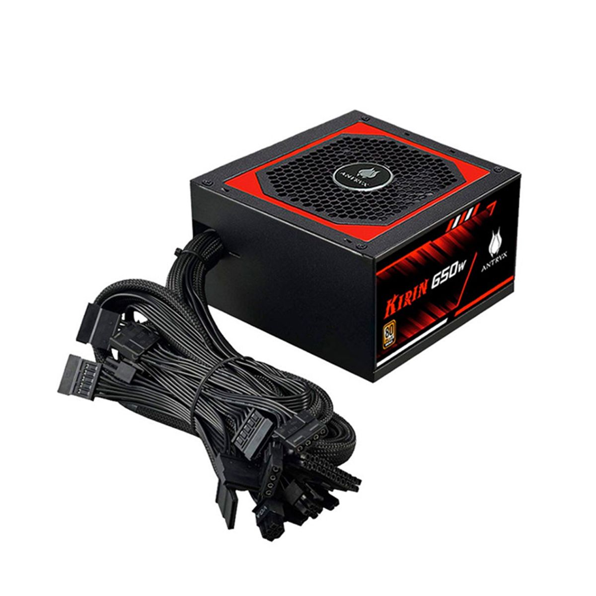 ANTRYX - Fuente Antryx Kirin V2 650W 80 Plus Bronze Alta Eficiencia Para Pc Gaming