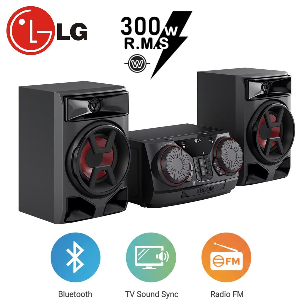 LG - Equipo de Sonido LG CK43N Multi Bluetooth USB CD 300W