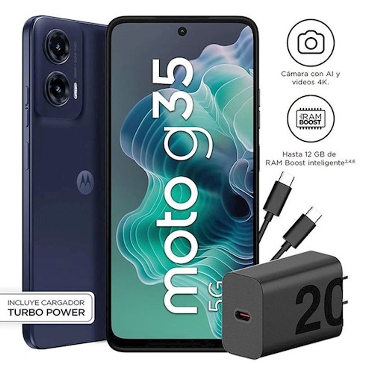 MOTOROLA - CELULAR MOTOROLA G35 4 RAM 256GB NEGRO