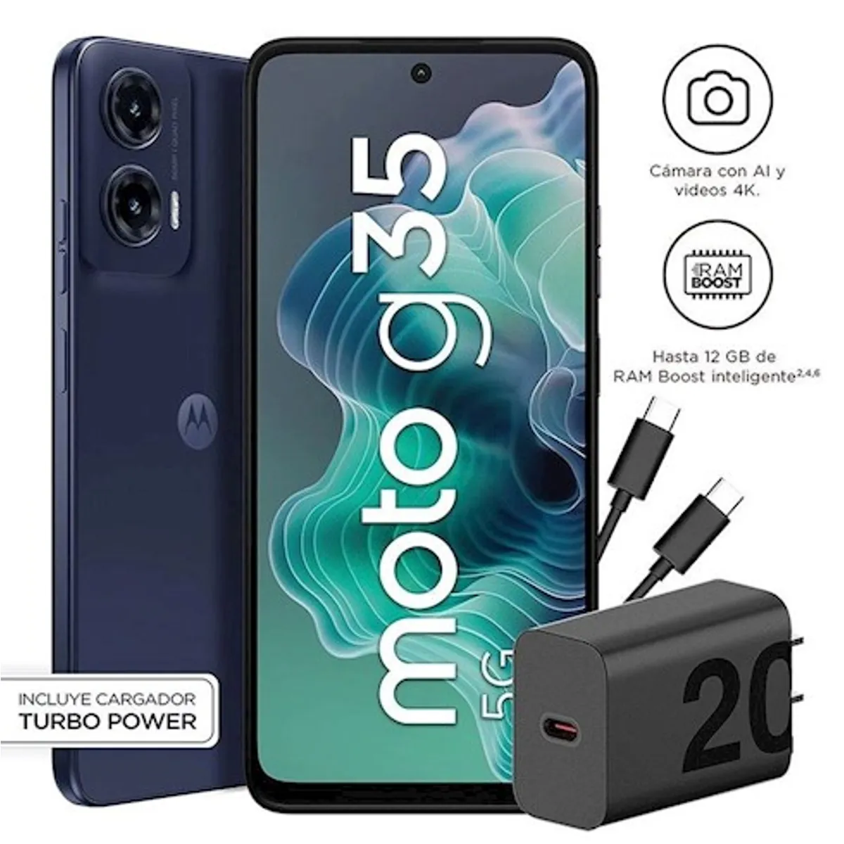 MOTOROLA - CELULAR MOTOROLA G35 4 RAM 256GB NEGRO