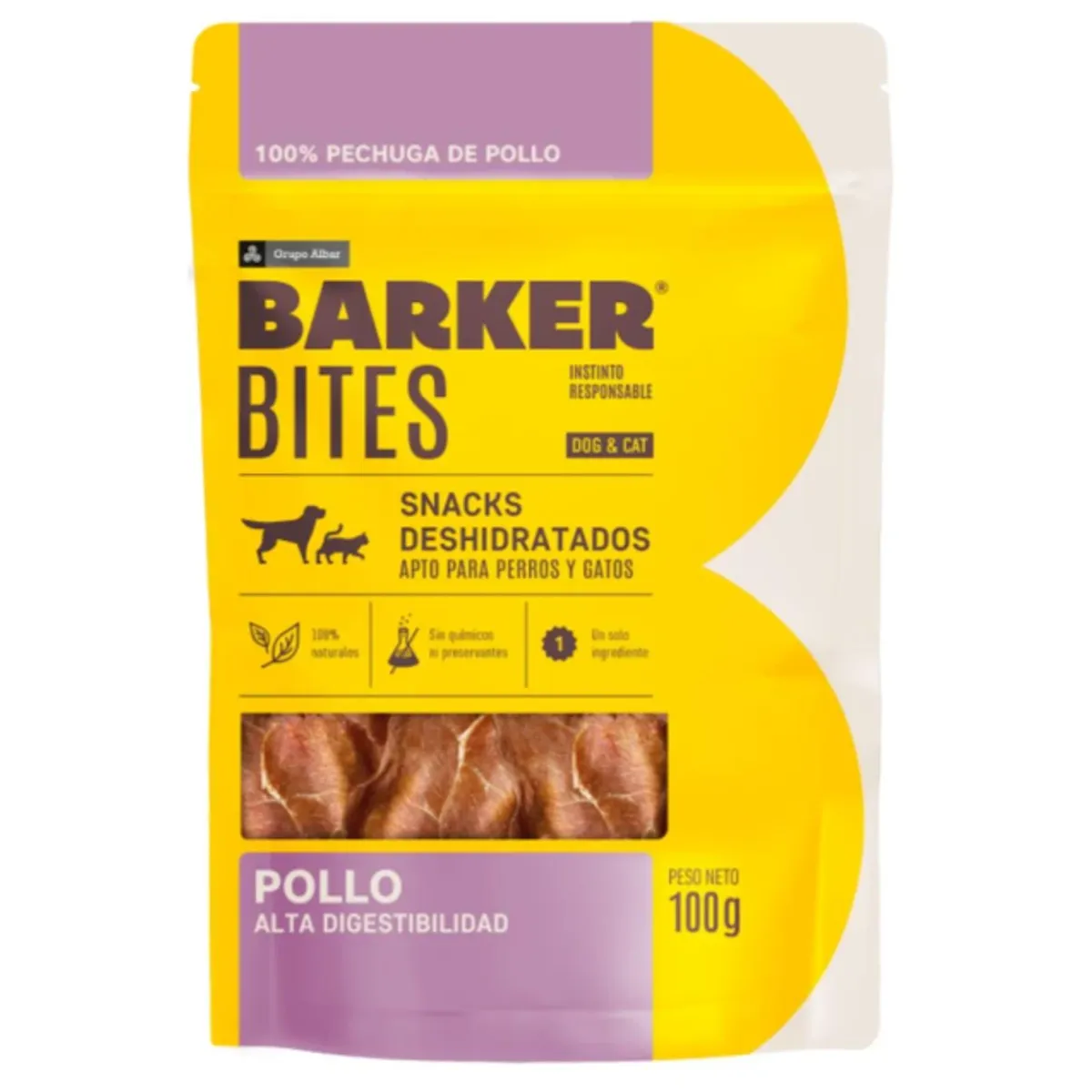 Pechuga de Pollo Deshidratada  Barker Bites  Snacks Naturales, marca GENERICO - Foto Principal