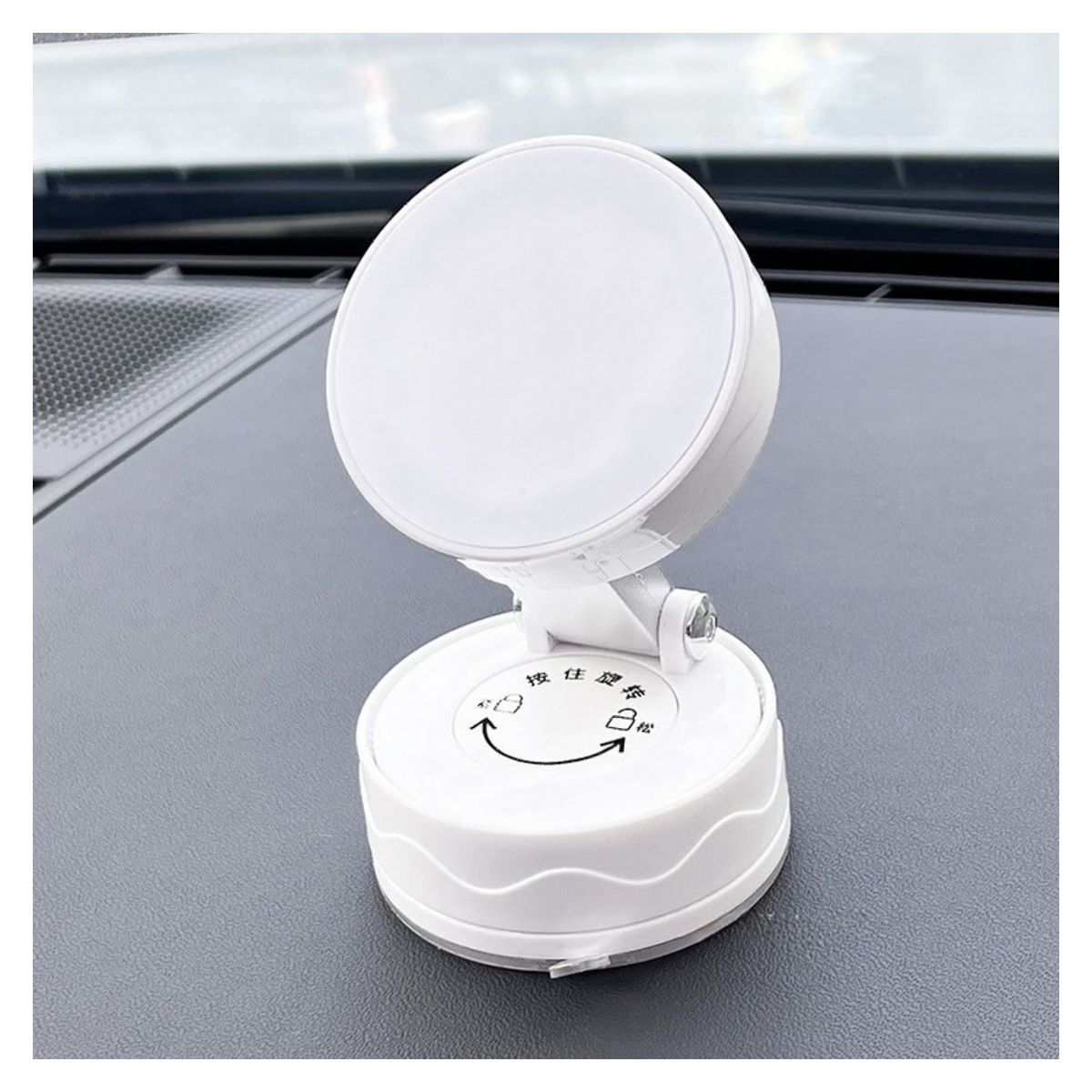 GENERICO - Ventosa al vacío con Soporte Magnético para Celular color blanco