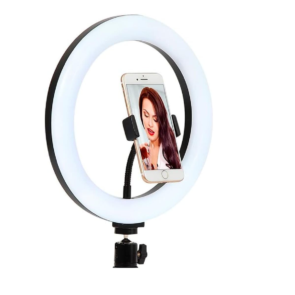 GENERICO - Aro Luz Led Disparo Negro Usb 26cm Para Tiktok