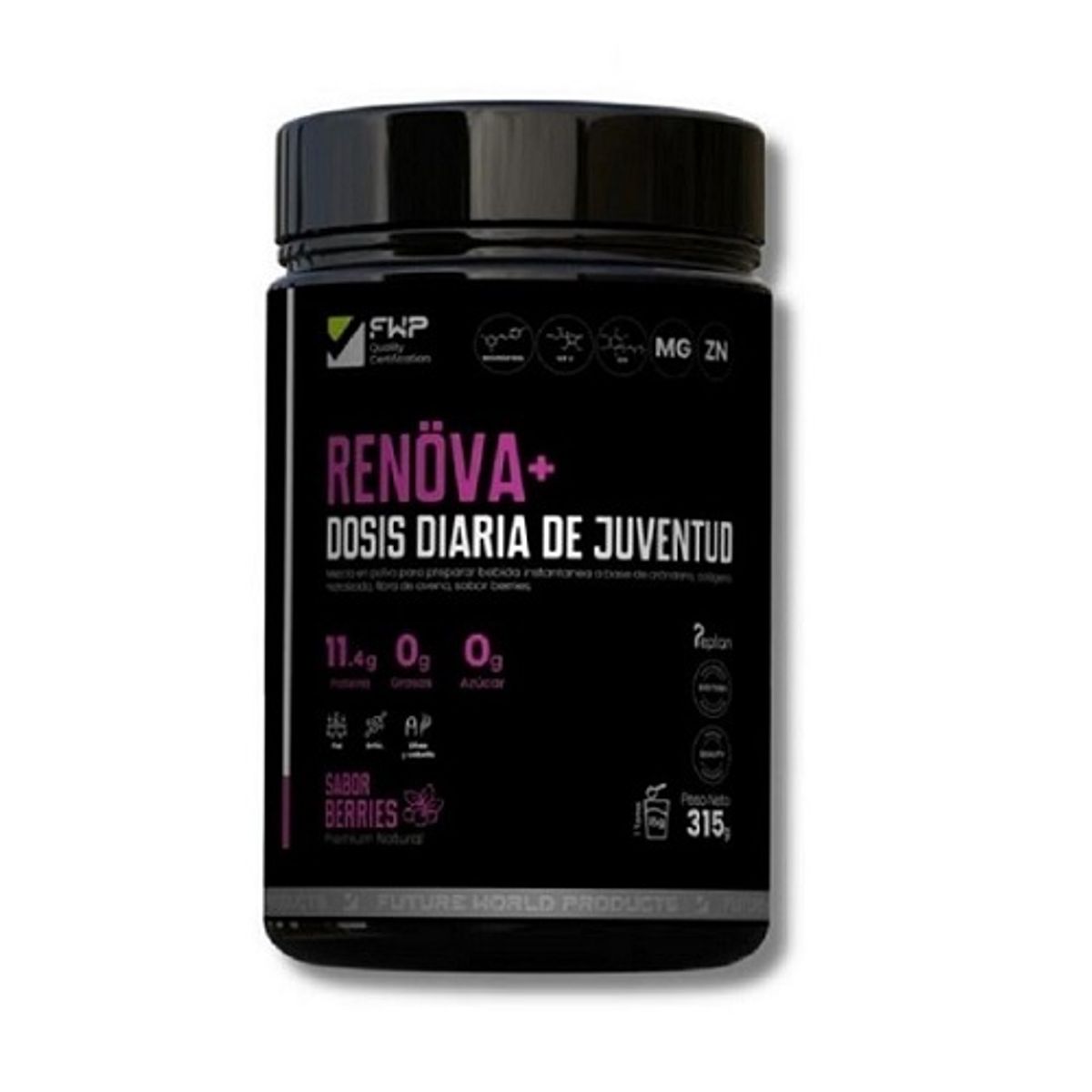 GENERICO - Renöva+ Colágeno Hidrolizado Berries 315g +Liv De Manzana 280g