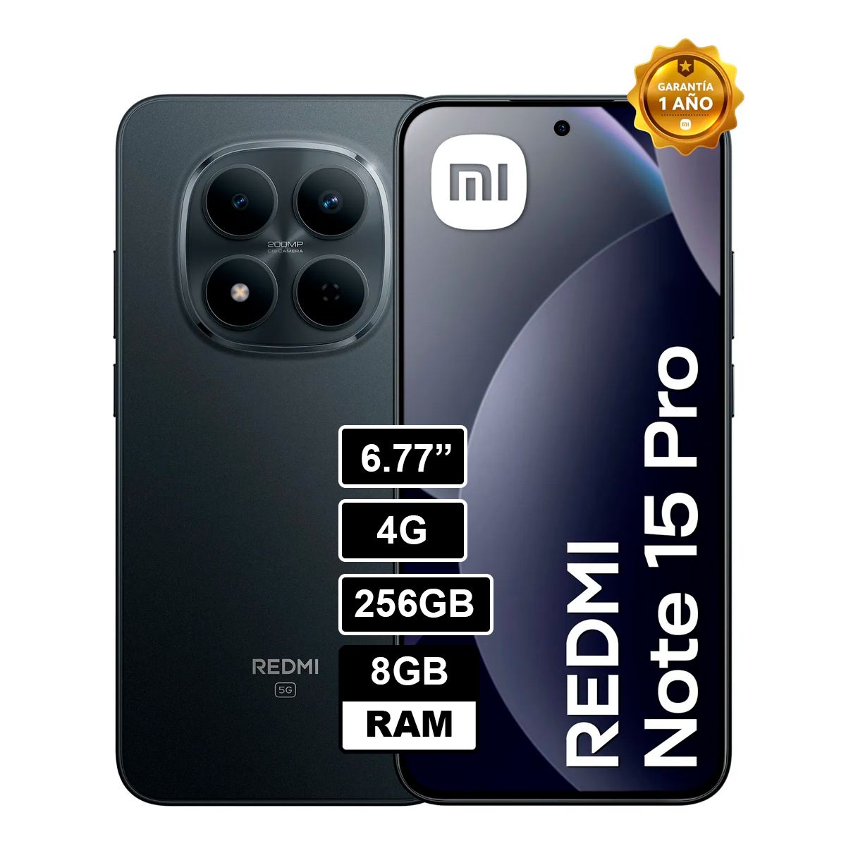 XIAOMI - smartphone Note 15 pro 4G 8GB 256GB NEGRO