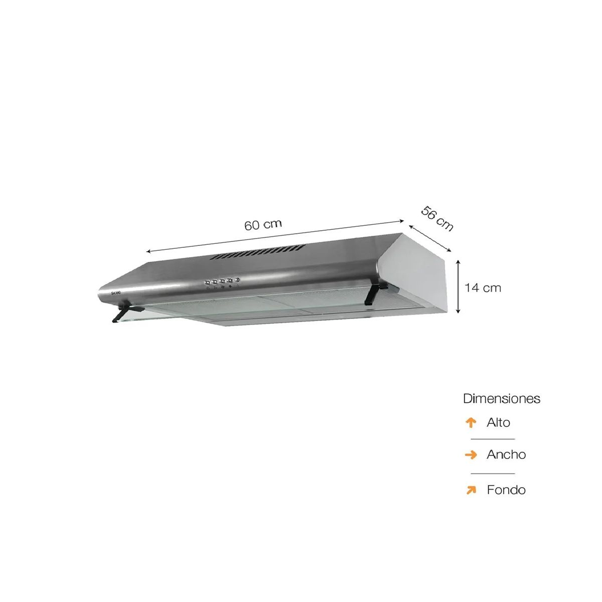SOLE - CAMPANA EXTRACTORA HERA SOLE 60 CM TURE21CO
