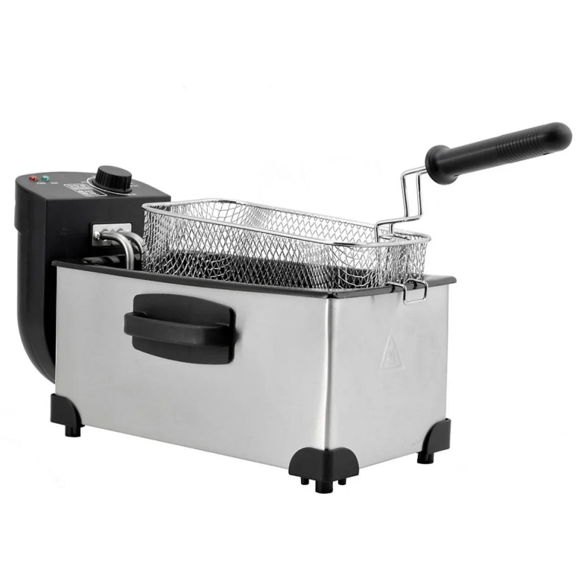 GENERICO - Freidora con Aceite Recco 3L  RFR-FRIGGERE Acero Inoxidable, 2000W con Control de Temperatura