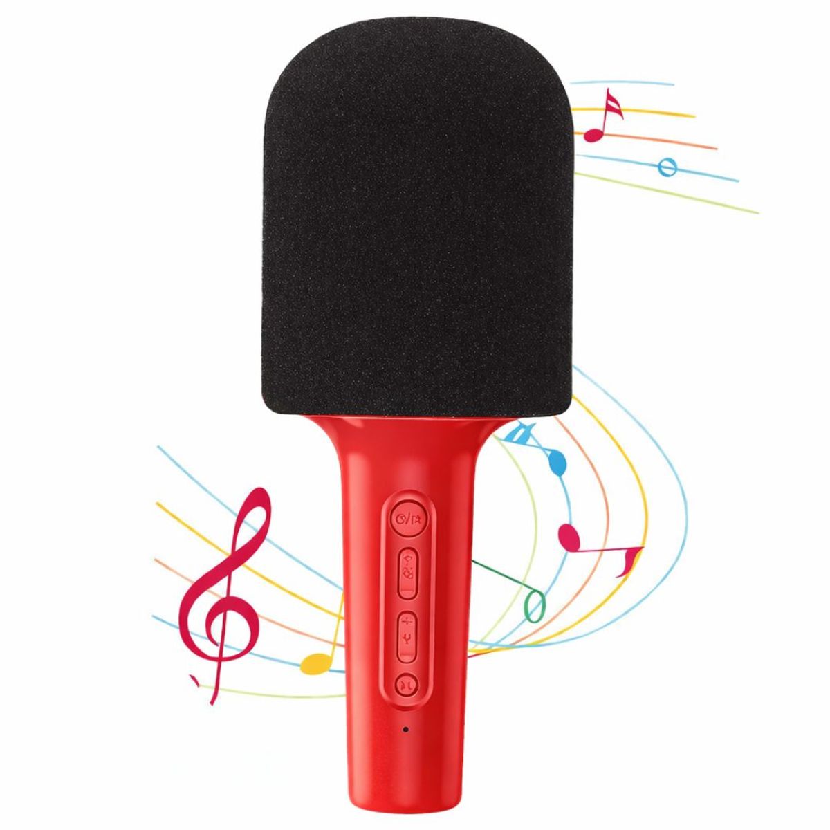 GENERICO - Micrófono Karaoke Bluetooth con Altavoz Eco Cambio de Voz y Música