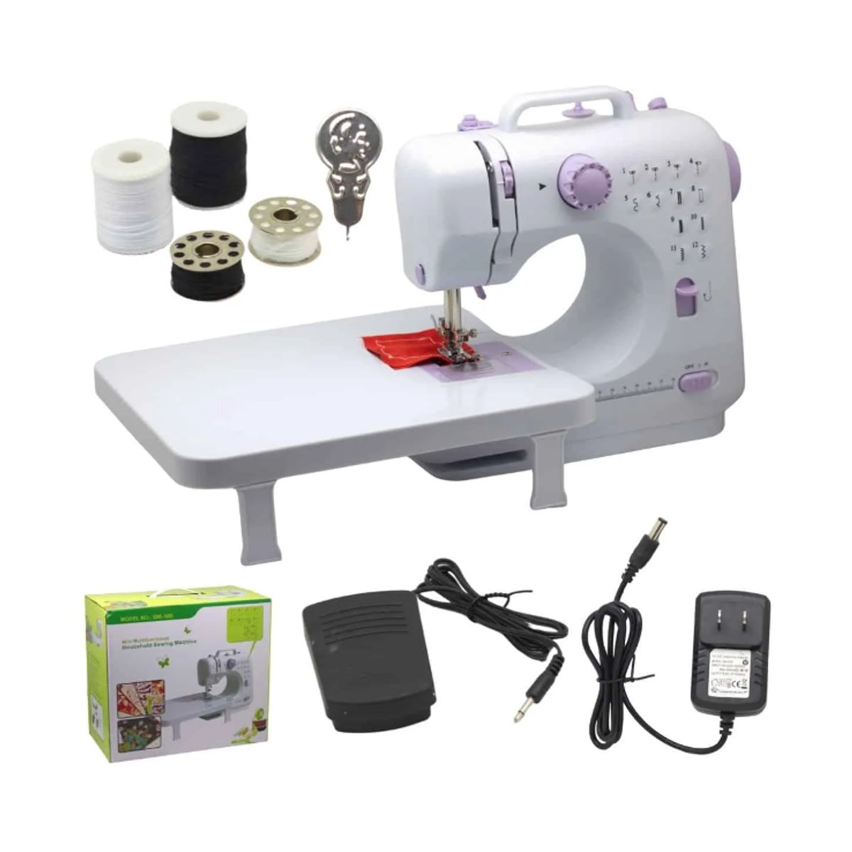 GENERICO - Máquina De Coser Portátil Con Mesita SM-505