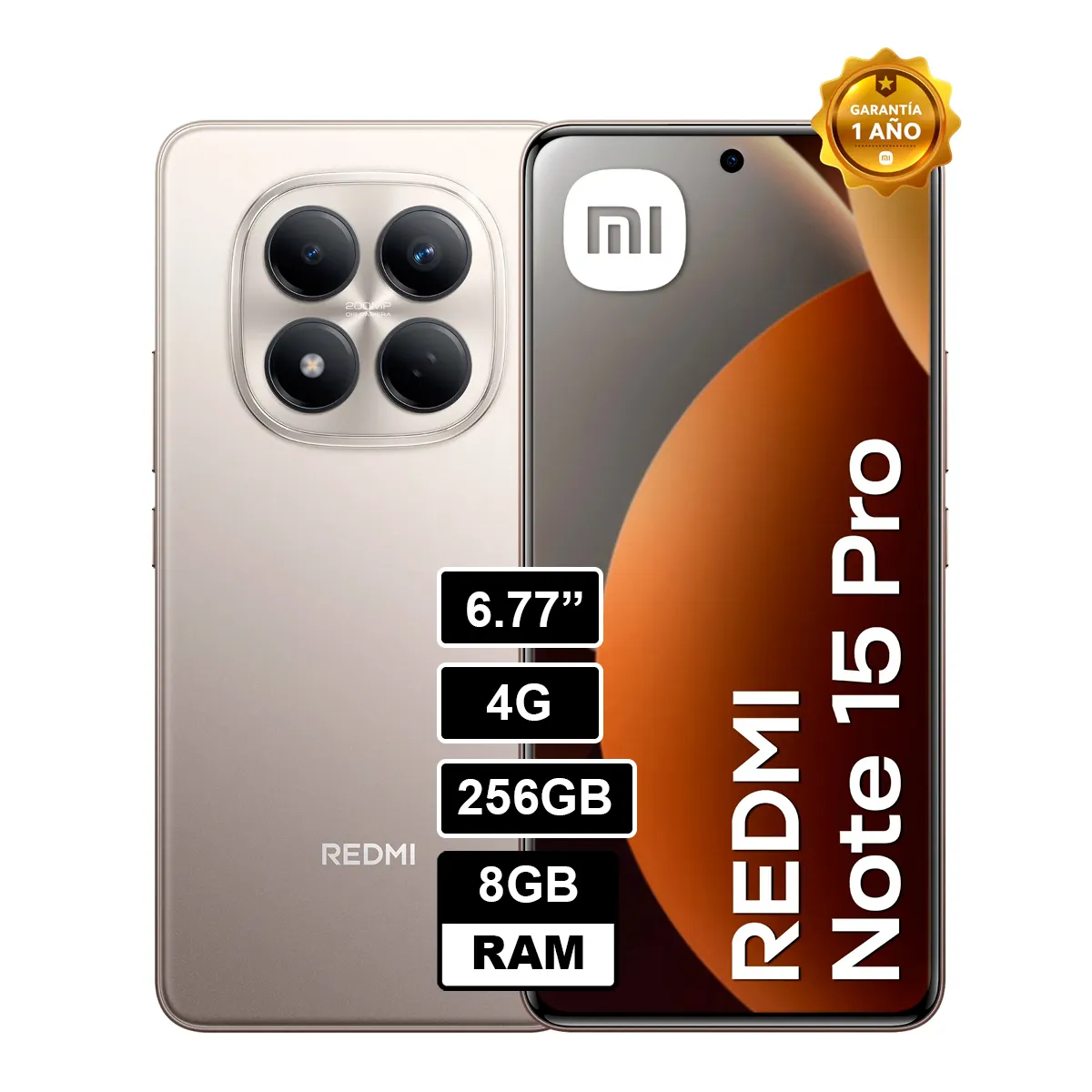 XIAOMI - smartphone Note 15 pro 4G 8GB 256GB GRIS TITANIO