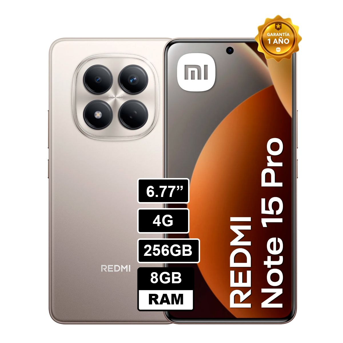 XIAOMI - smartphone Note 15 pro 4G 8GB 256GB GRIS TITANIO