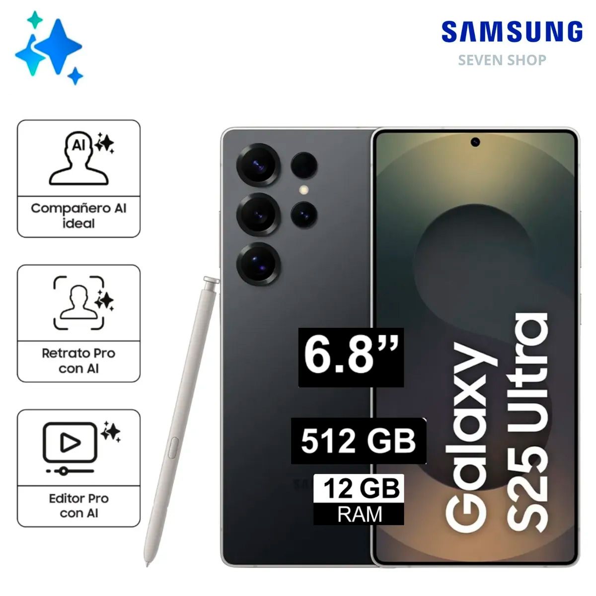 SAMSUNG - CELULAR GALAXY S25 ULTRA 12RAM 512GB