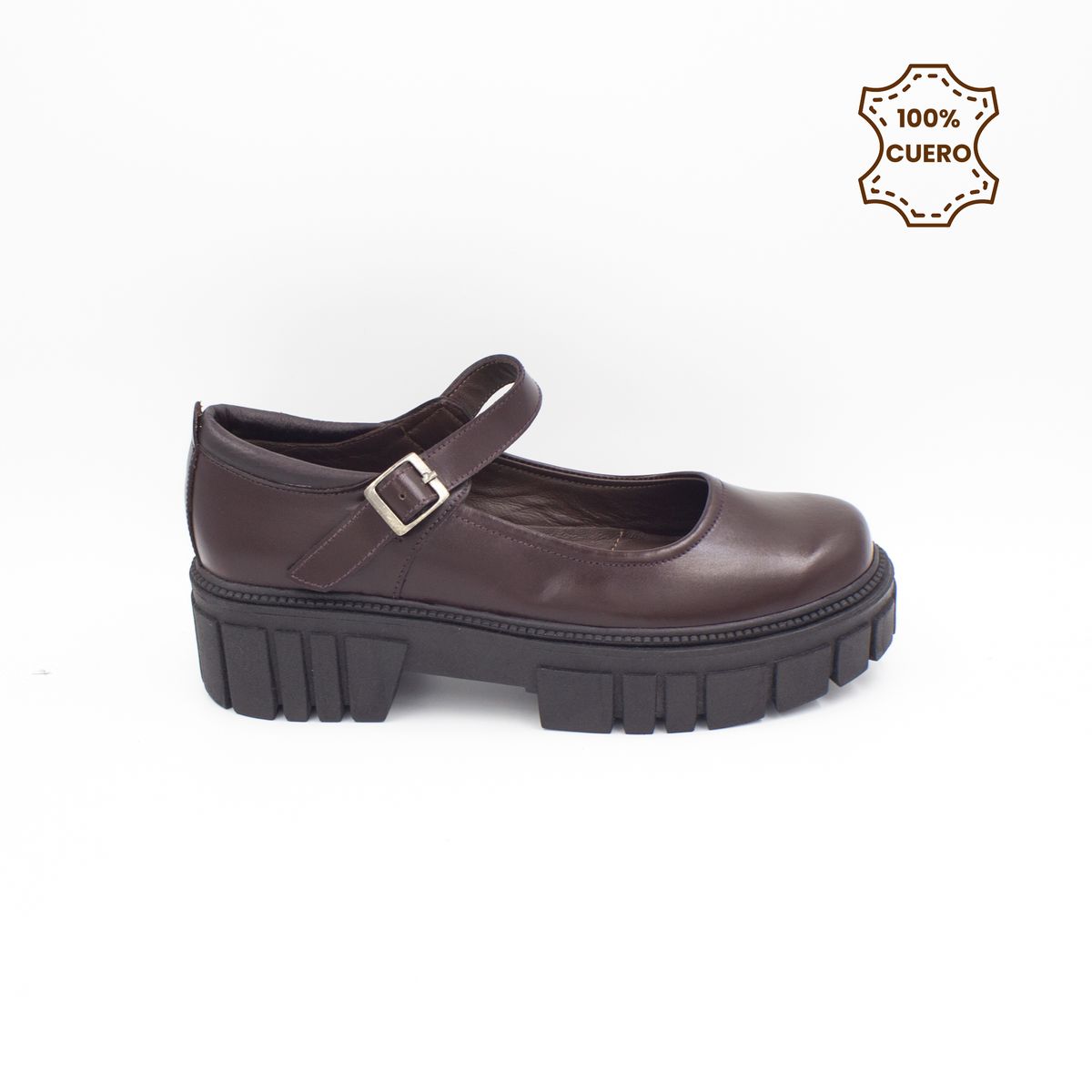FAR WEST - Zapatos Escolares - Colegio Niña Mafer-2601 Cuero Marrón
