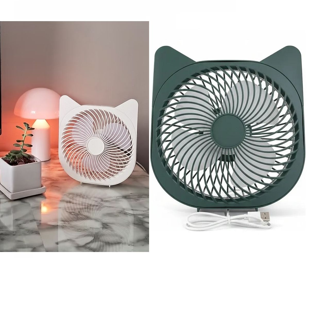 GENERICO - Ventilador de mesa Mini ventilador Verde