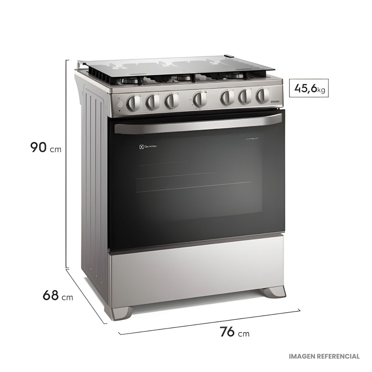 ELECTROLUX - Cocina Electrolux 6 Hornillas Efficient VaporBake e Inoxidable - FE6ISR