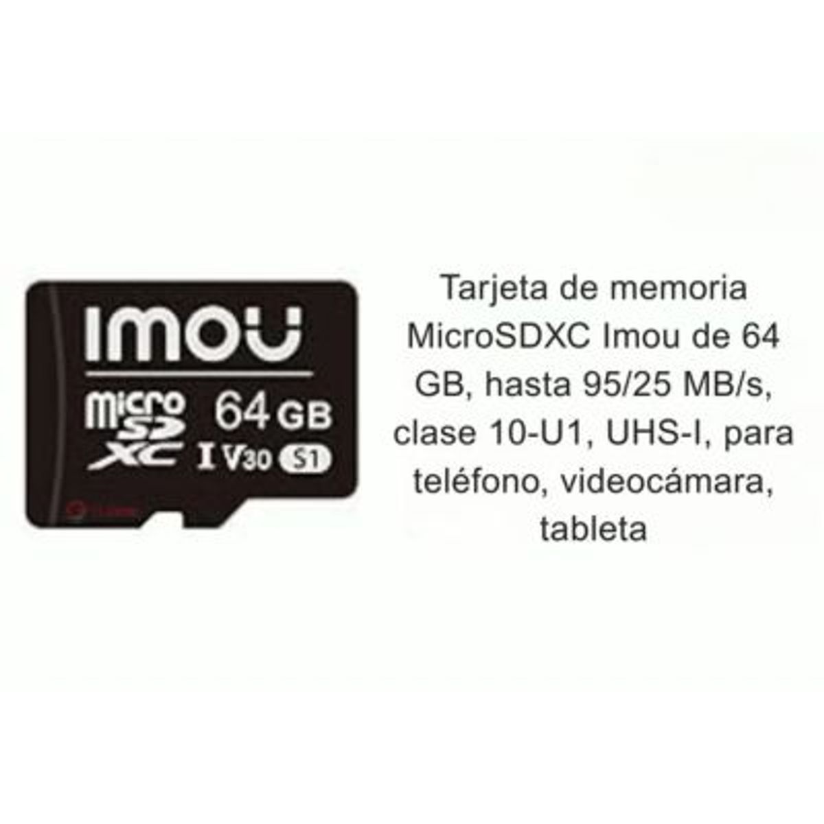 IMOU - MEMORIA MICRO SD IMOU 64GB S1 V30