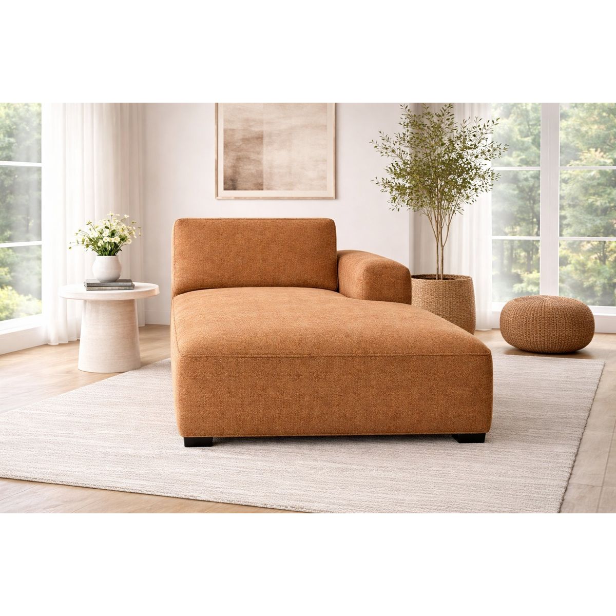 ARTSOFA - Sofá Chaise Serenité Camel Antifluido + Obsequio