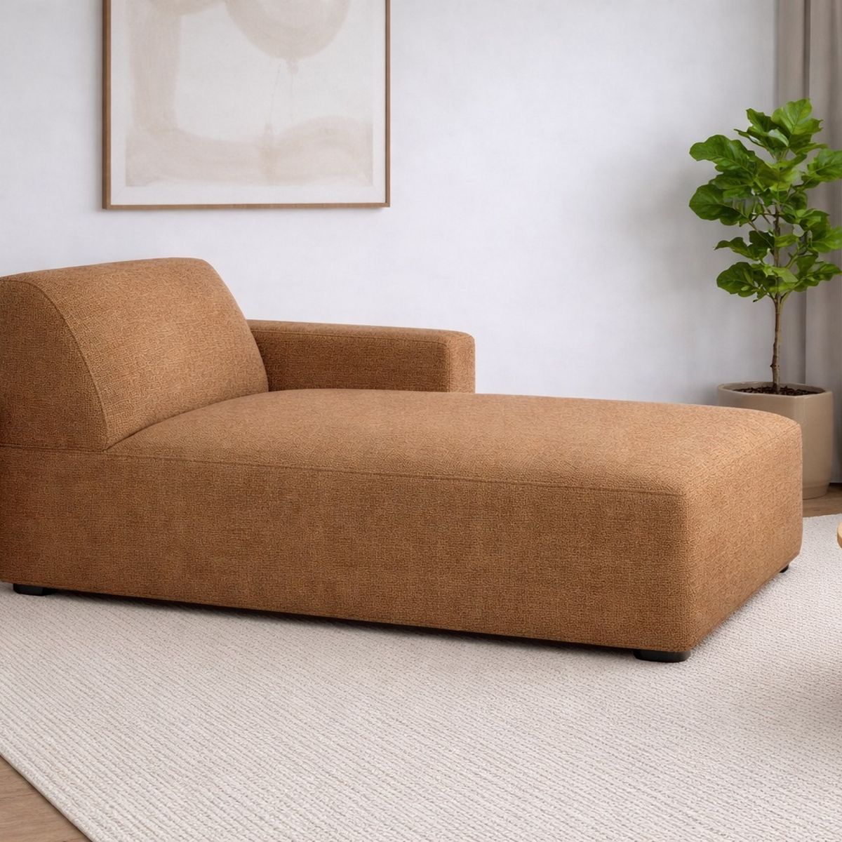 ARTSOFA - Sofá Chaise Serenité Camel Antifluido + Obsequio