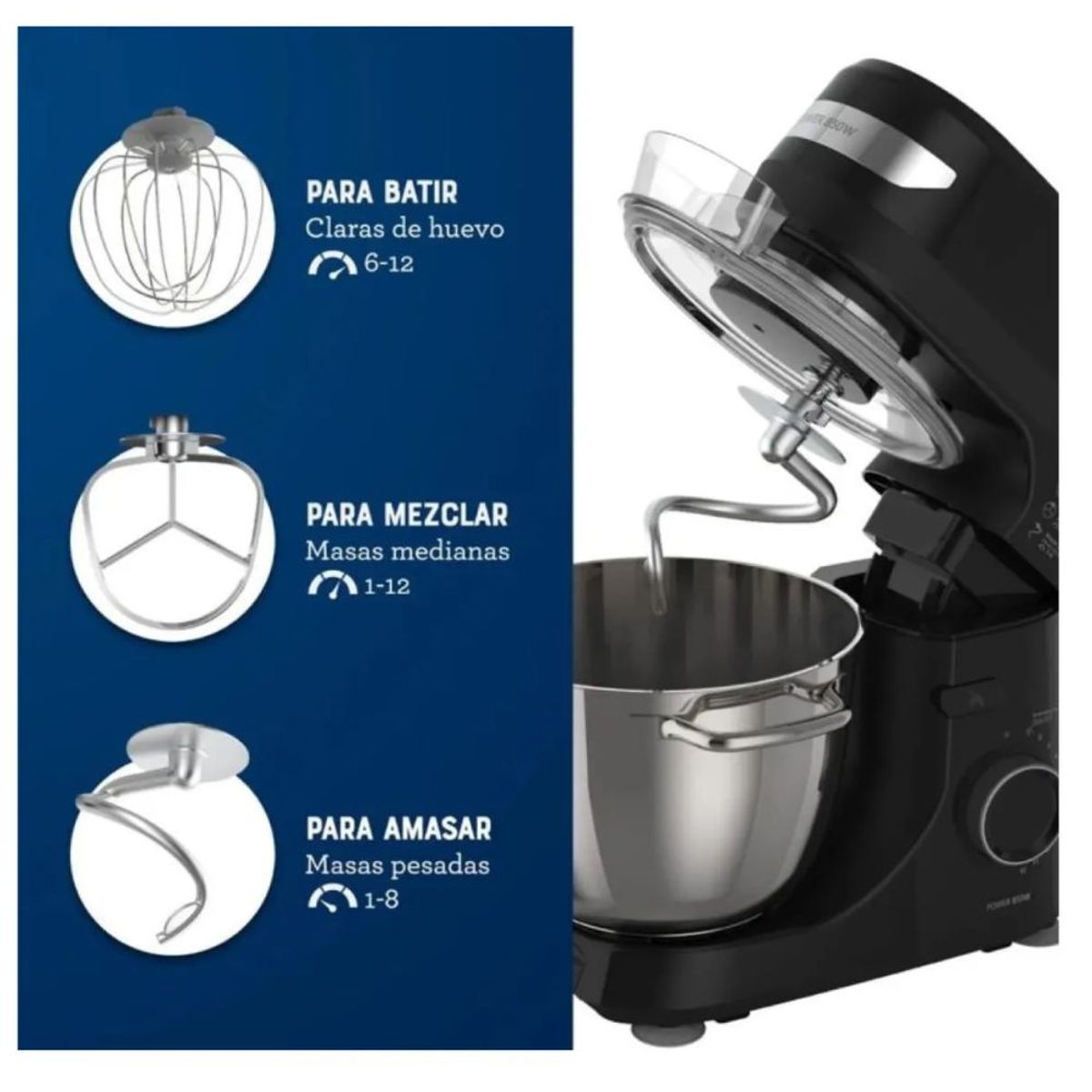 OSTER - Batidora Planetaria Oster FPSTSMPL2B 850W 12 Velocidades