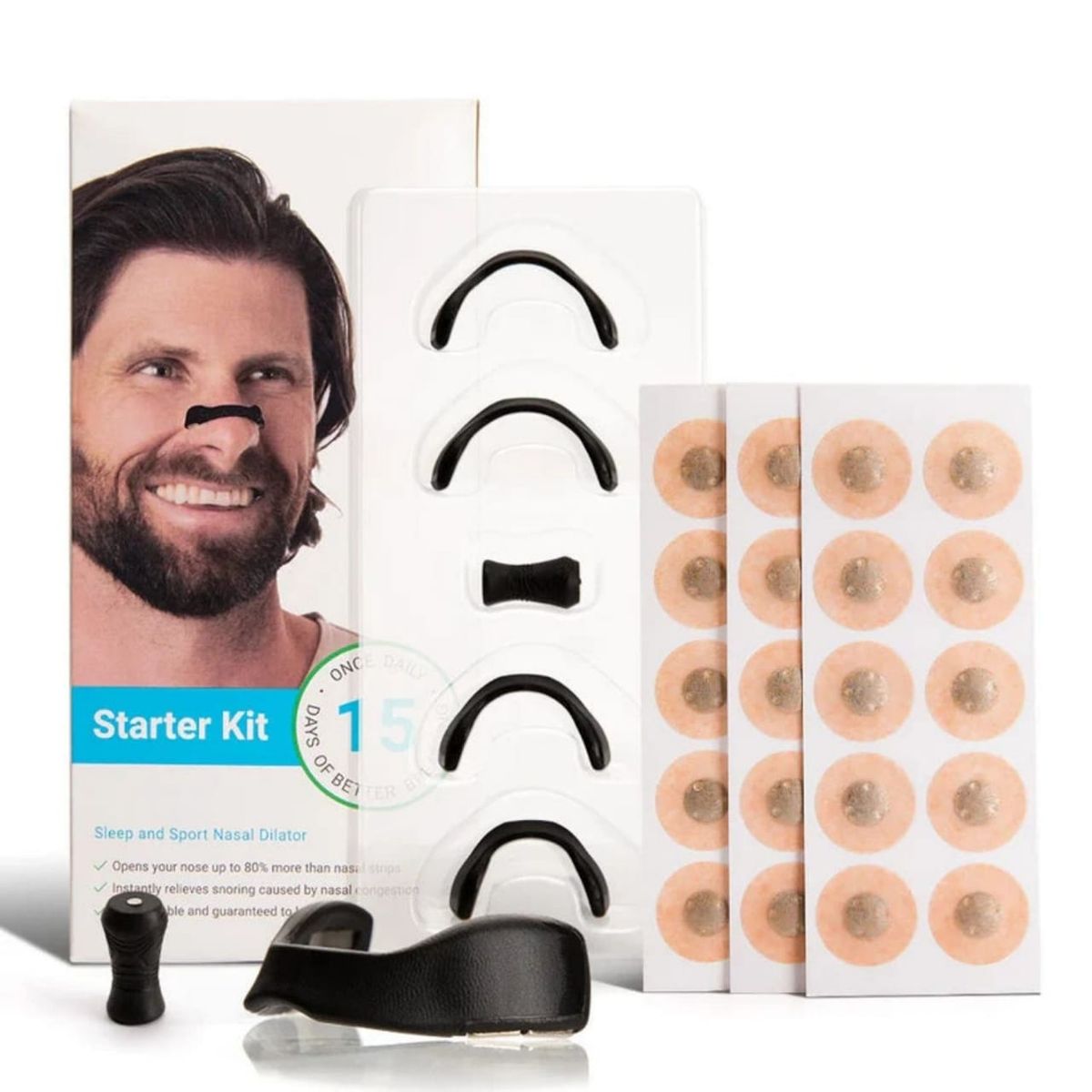 OEM - Tiras Nasales Anti ronquidos Magnéticas x30 parches Dilatador Nasal Deportivas