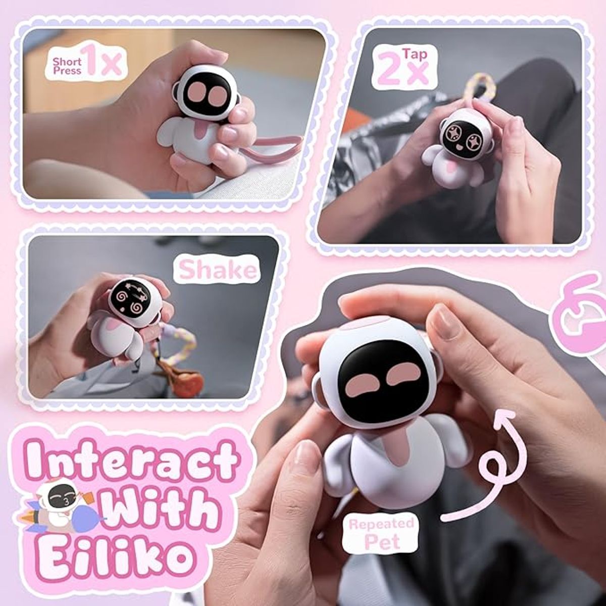 GENERICO - Robot Eiliko rosa con inteligencia emocional