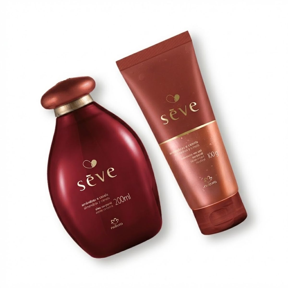 Natura - Kit Aceite Corporal Almendras y Canela con Jabon Seve Natura 200 ml