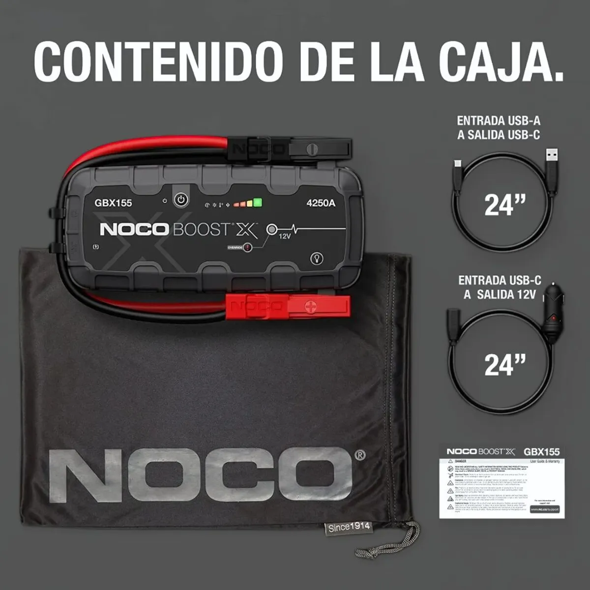 NOCO - Arrancador de Batería Portátil NOCO GBX155 4250A