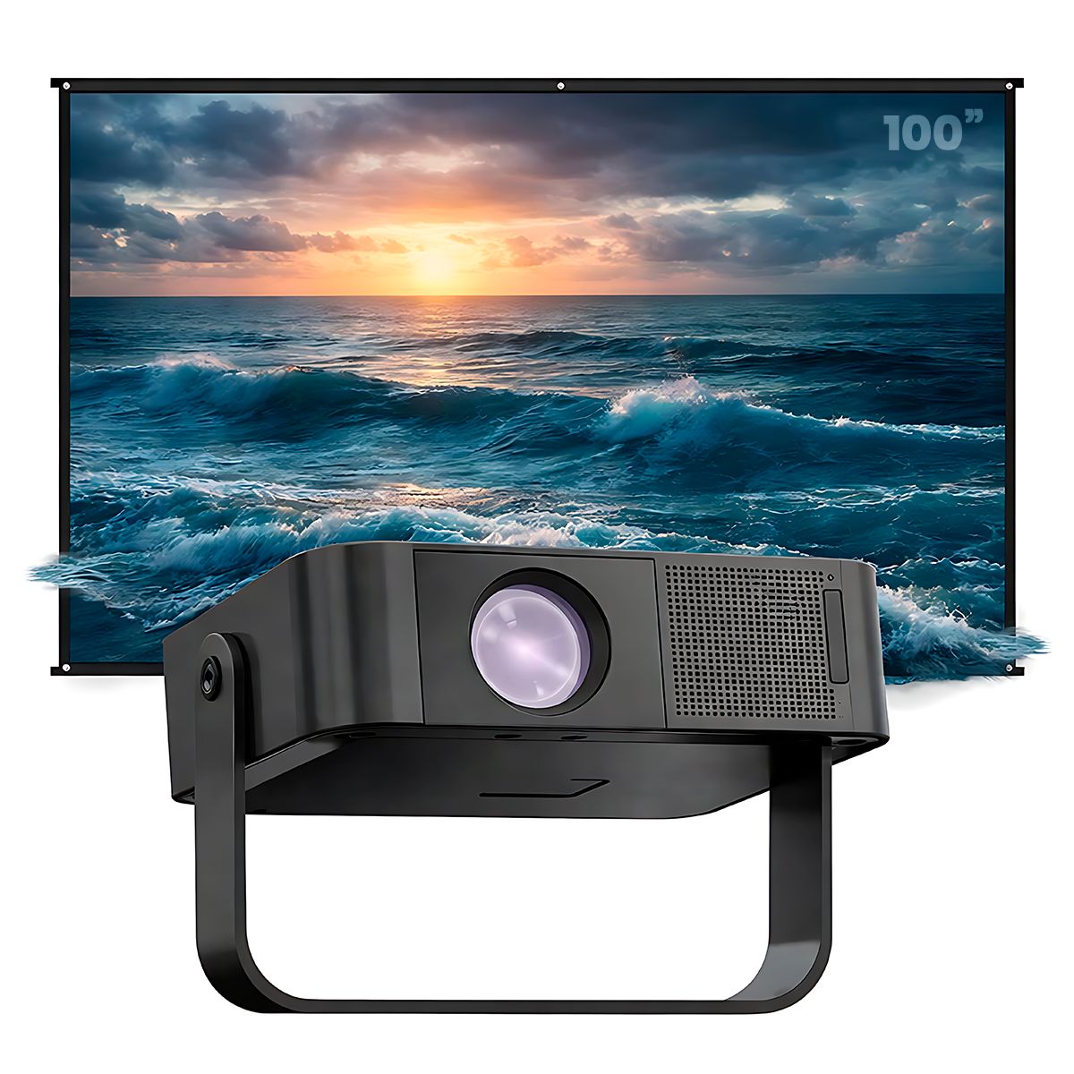 OWLENZ - Proyector SD200 Smart Owlenz Android 12 + Ecran Reflectiva 100 Pulgadas