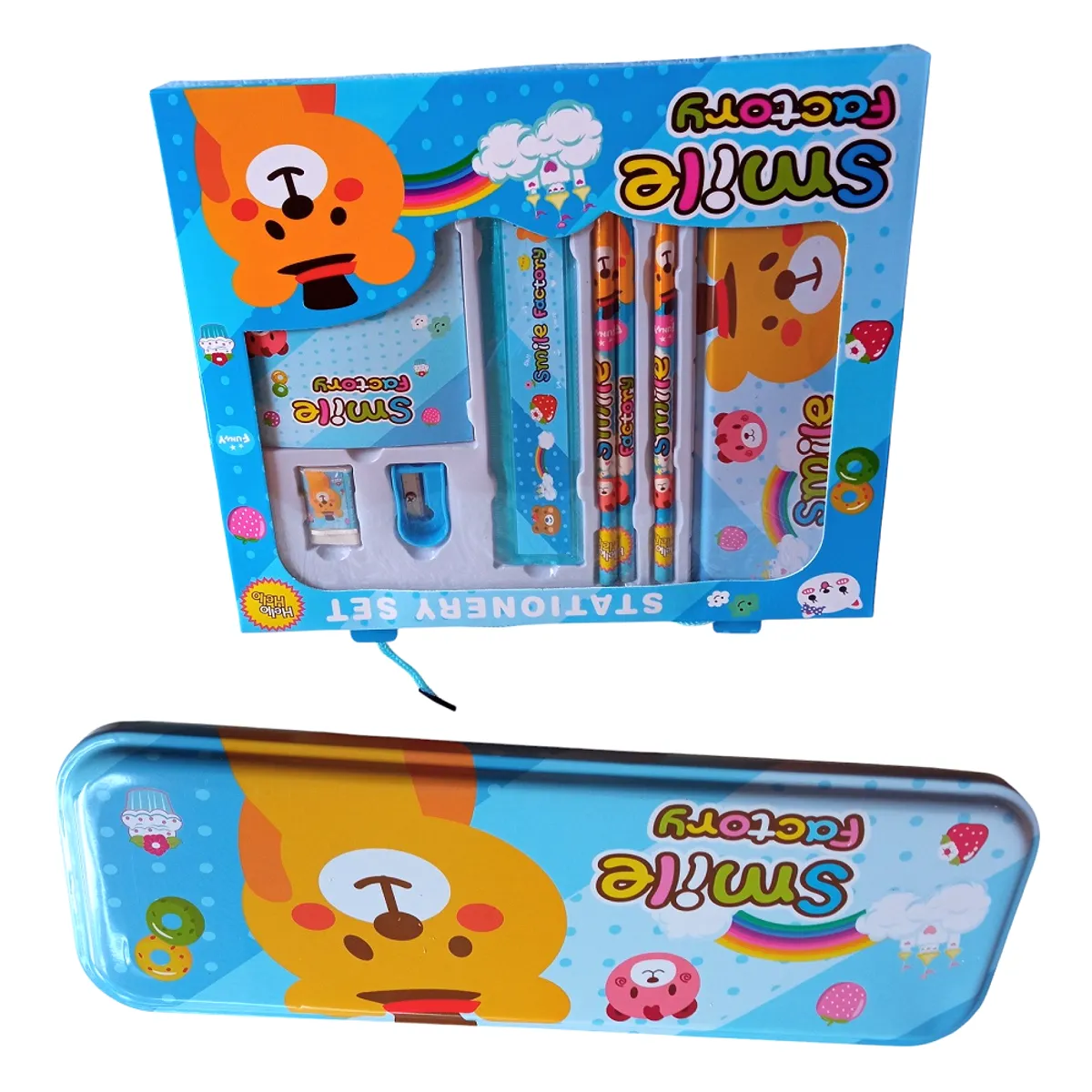 GENERICO - Juego de Una cartuchera lápices borrador y otros útiles escolares