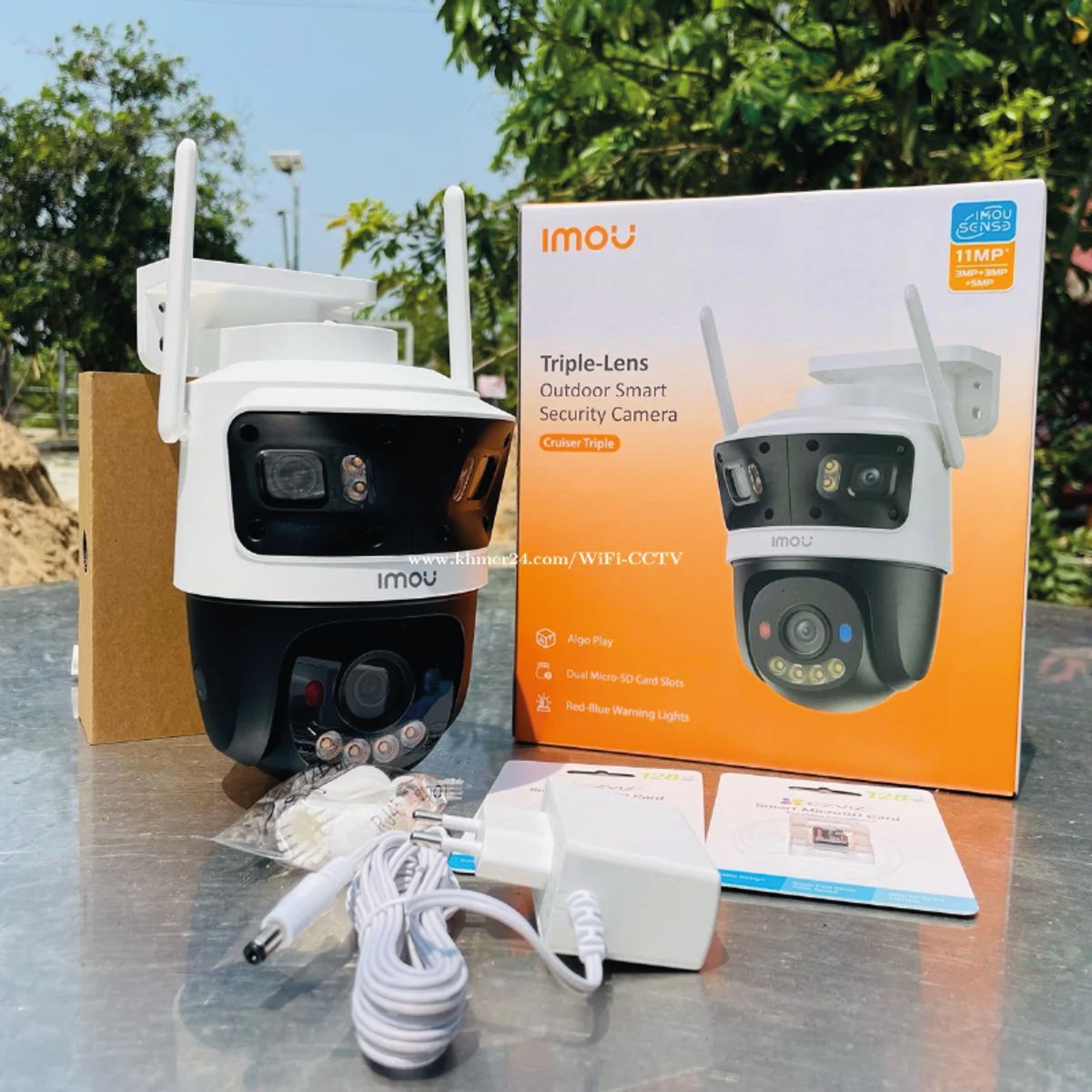 IMOU - Cámara de Seguridad IMOU Triple Lente 11MP WiFi con Seguimiento Inteligente