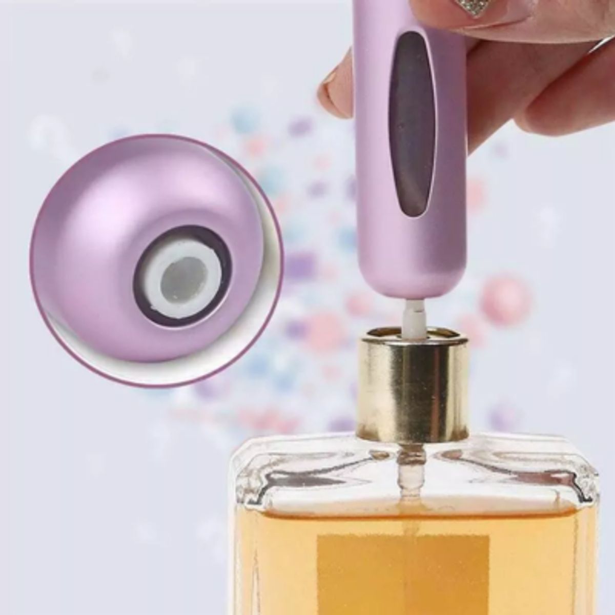 GENERICO - Perfumero Recargable Portátil Para Cartera Y Viajes - Color Rosado