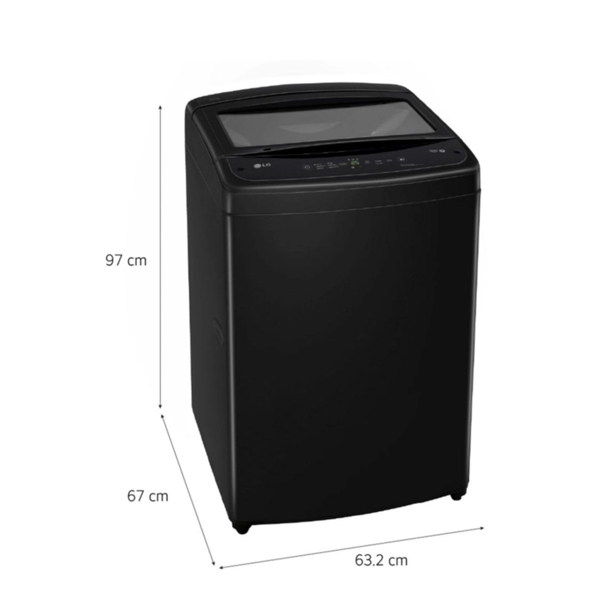 LG - Lavadora  LG  WT16BVTB 16kg Smart Motion Carga Superior Negro Claro
