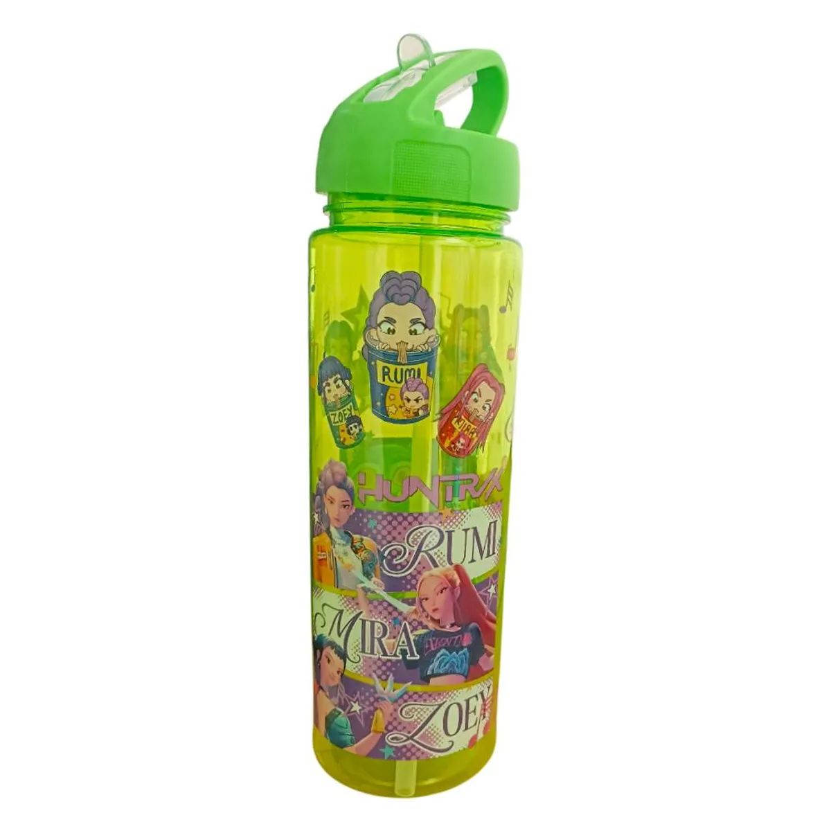 GENERICO - Kpop Demon Hunters Tomatodo Botella de succión con cañita 640ml Aleatorio Huntrix