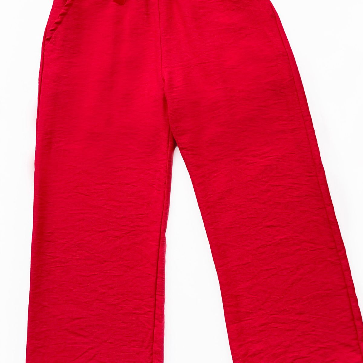 KIDS MASHMELO - Pantalón con Cinturón de Perlas y Cinta Satinada y Forro Interno para niñas Kids Mashmelo