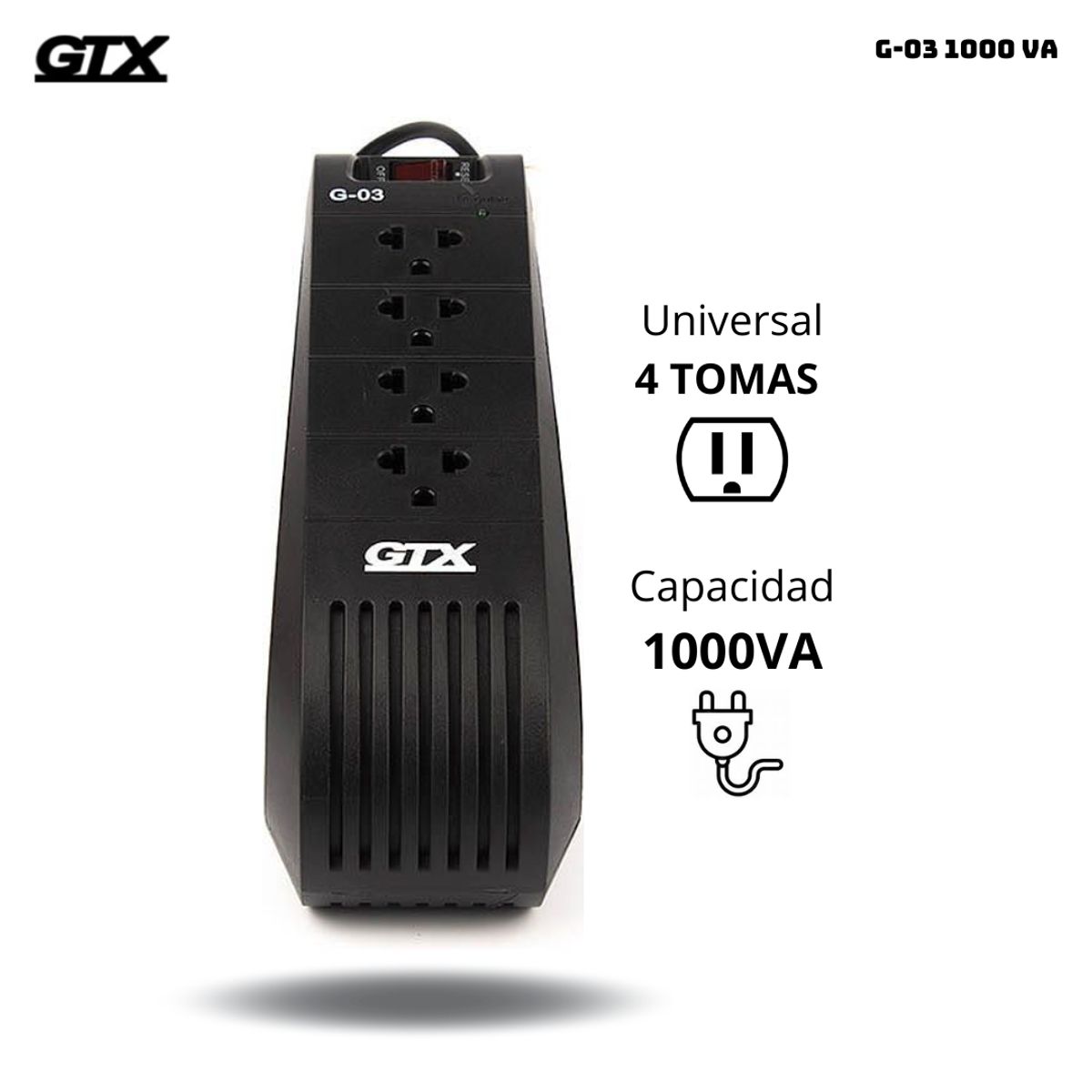 GENERICO - ESTABILIZADOR GTX 1000 VA - G-03