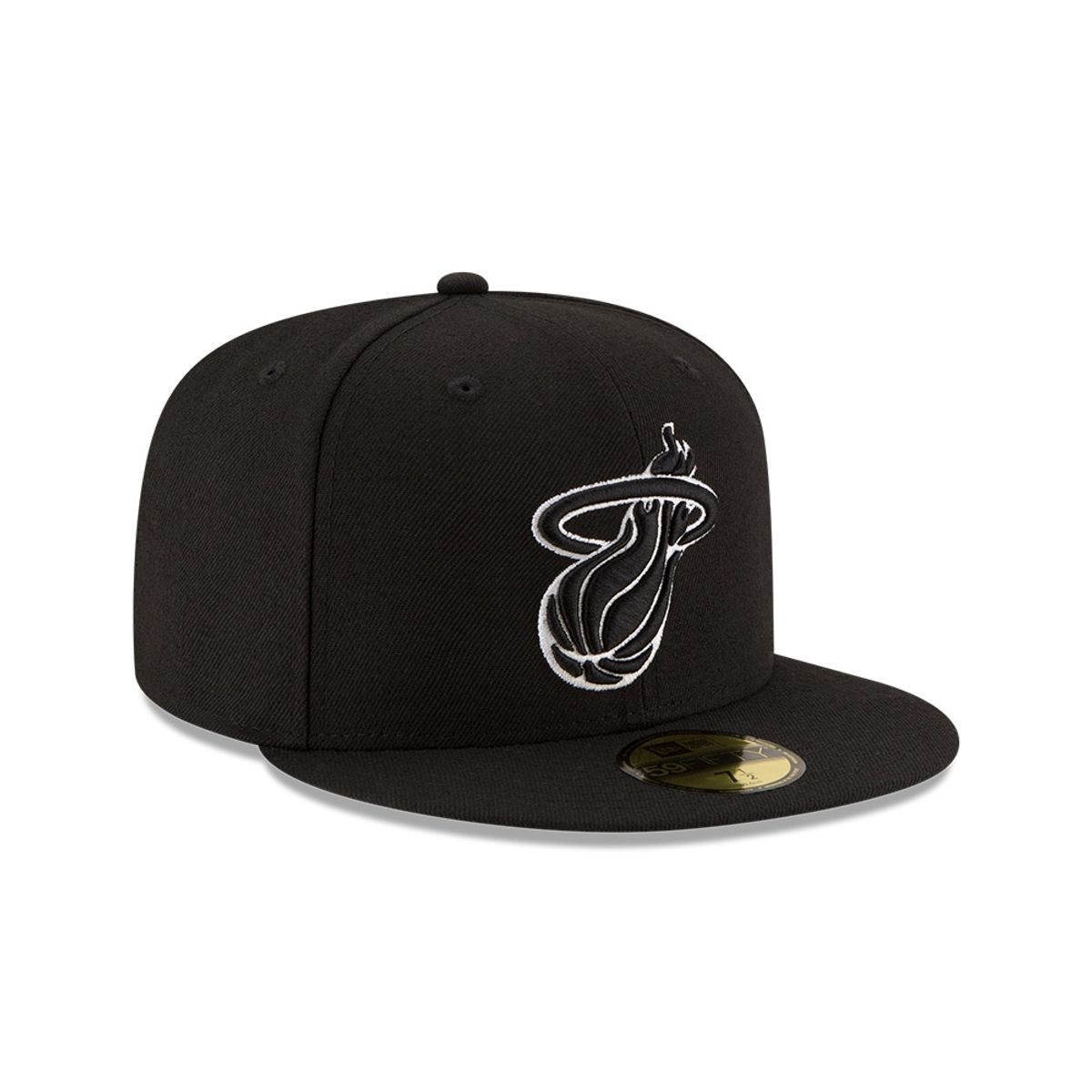 NEW ERA - Gorra 59Fifty Miami Heat NBA 5950 Blk/Whi Negro