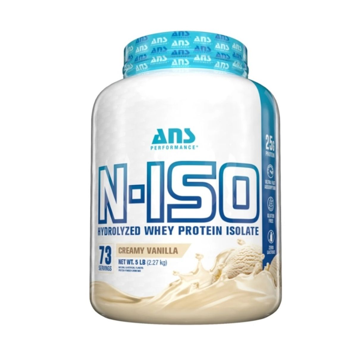 ANS PERFORMANCE - N-ISO WHEY PROTEIN ISOLATE 2.27 kilos proteína hidrolizada Vainilla + Obsequio