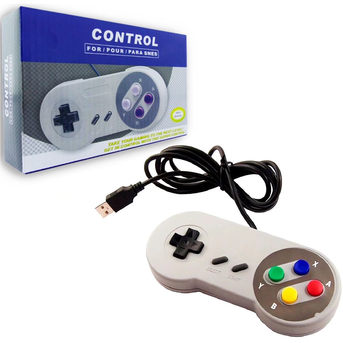 GENERICO - Mando con Diseño SNES con Entrada USB
