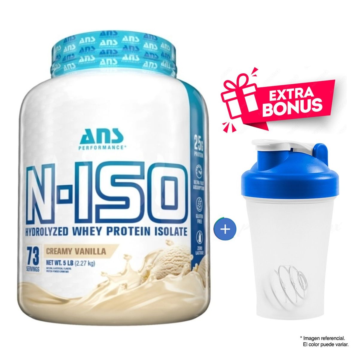ANS PERFORMANCE - Hidrolizada N-ISO WHEY PROTEIN 2700gr - ANS PROTEÍNA ISOLATADA VAINILLA