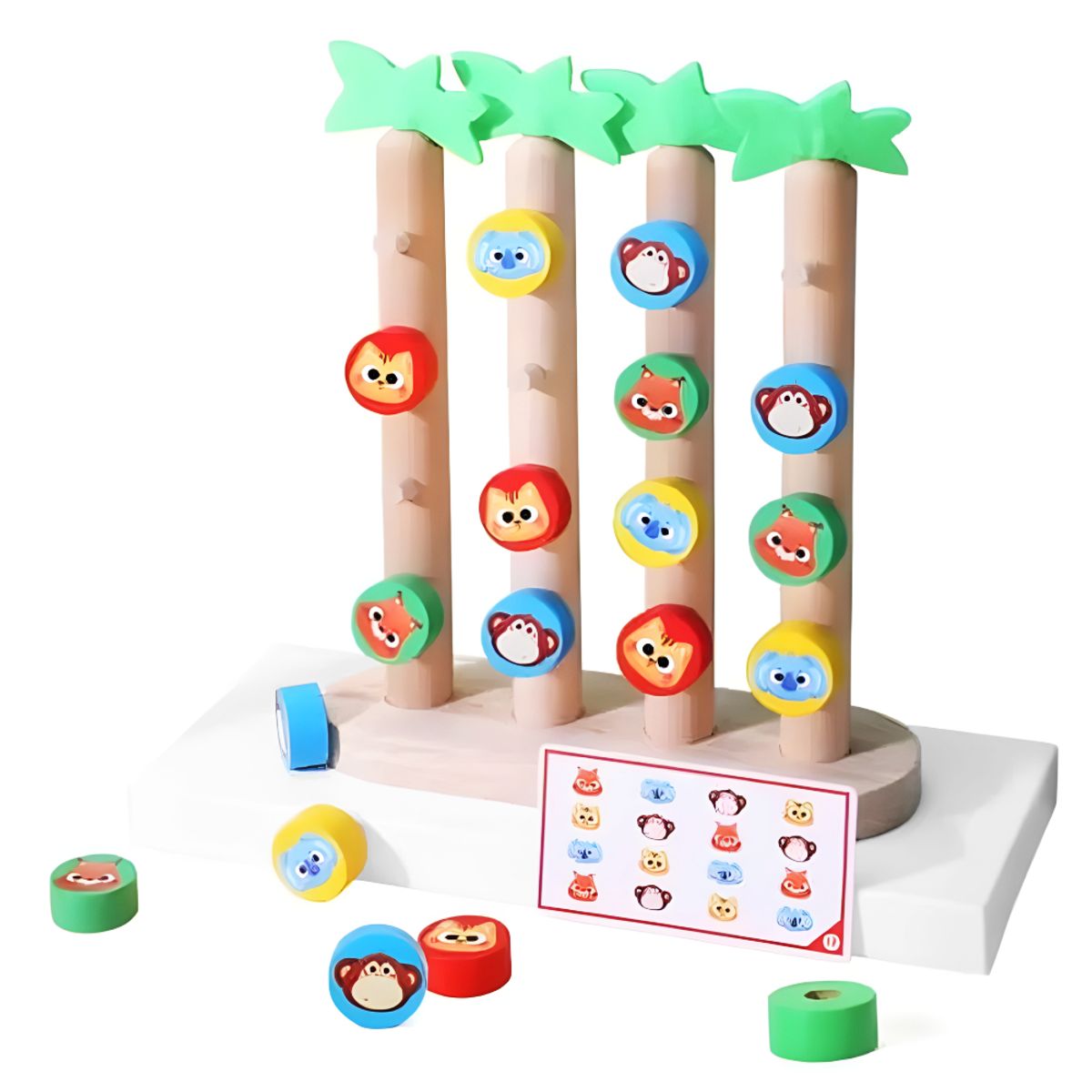 GENERICO - Juego de Encaje Vertical de Madera para Niños