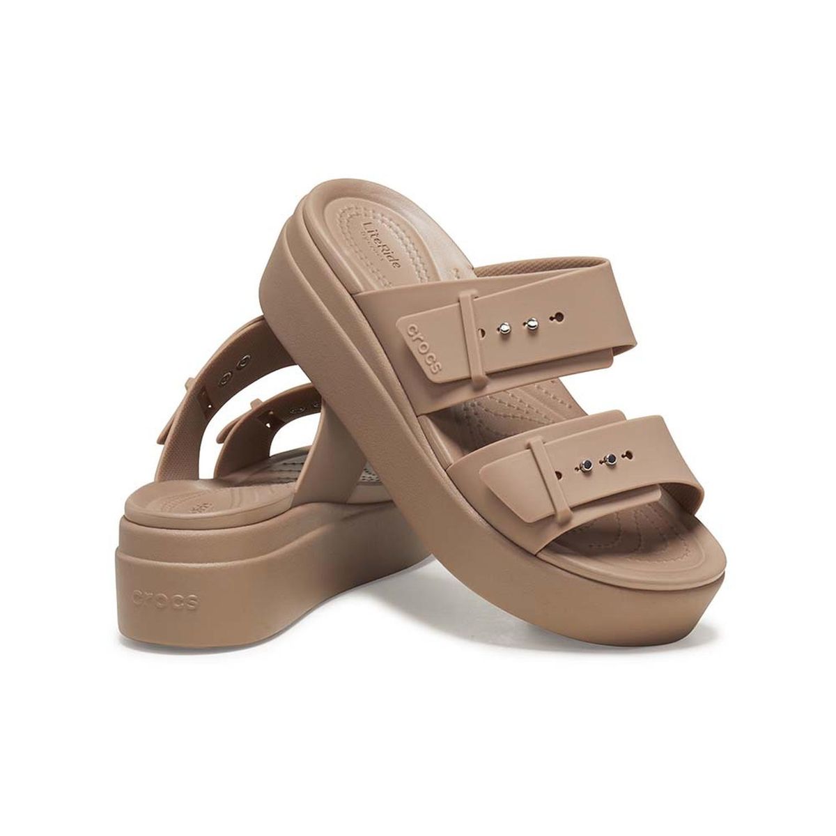 CROCS - Sandalias CROCS Brooklyn Buckle Low Wedge W Mujer