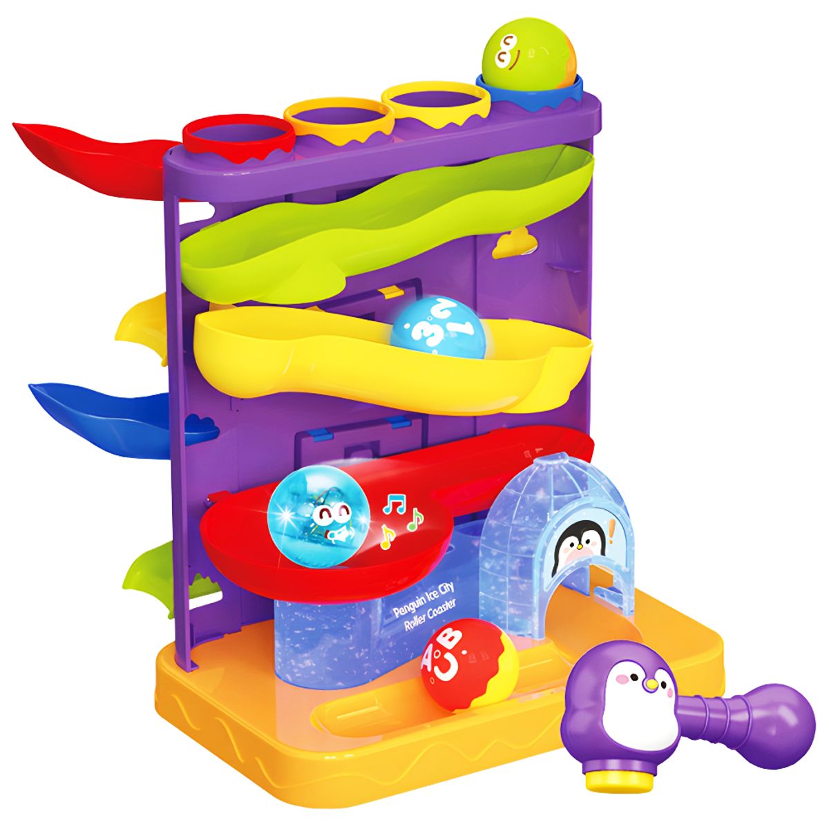 Juego de Pelotas con Rampa Pingüino para Bebés, marca GENERICO - Foto Principal