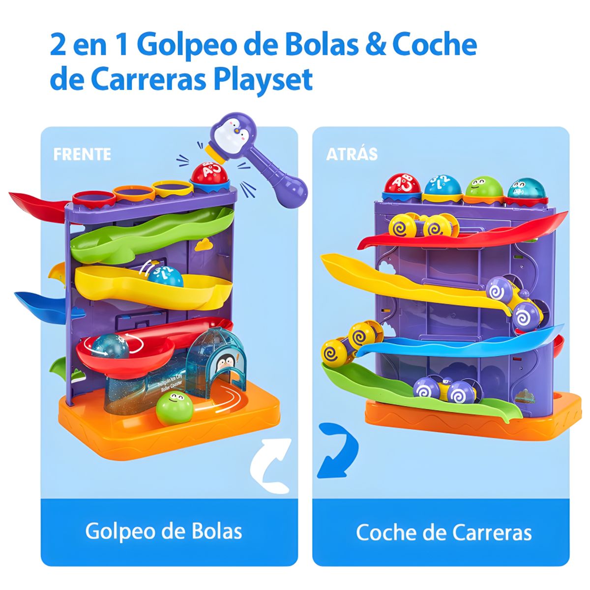 Juego de Pelotas con Rampa Pingüino para Bebés, marca GENERICO - Foto 2