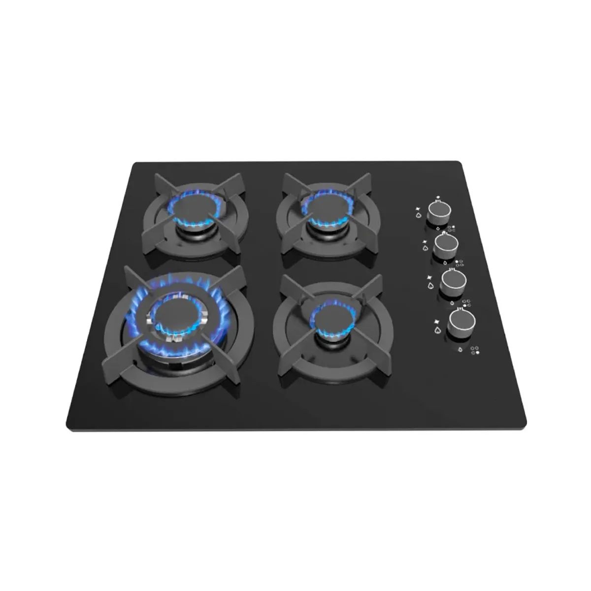 MASTER - cocina empotrable de 4 hornillas, vidrio templado Marca Mastergas