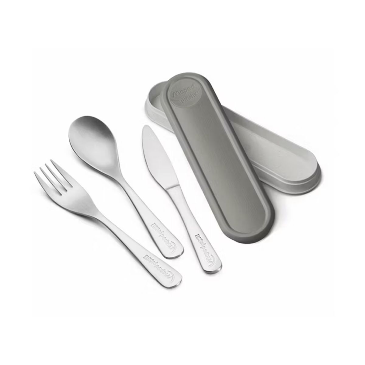 MAPED - Pack Lonchera Termo + Contenedor + Cubierto Gris