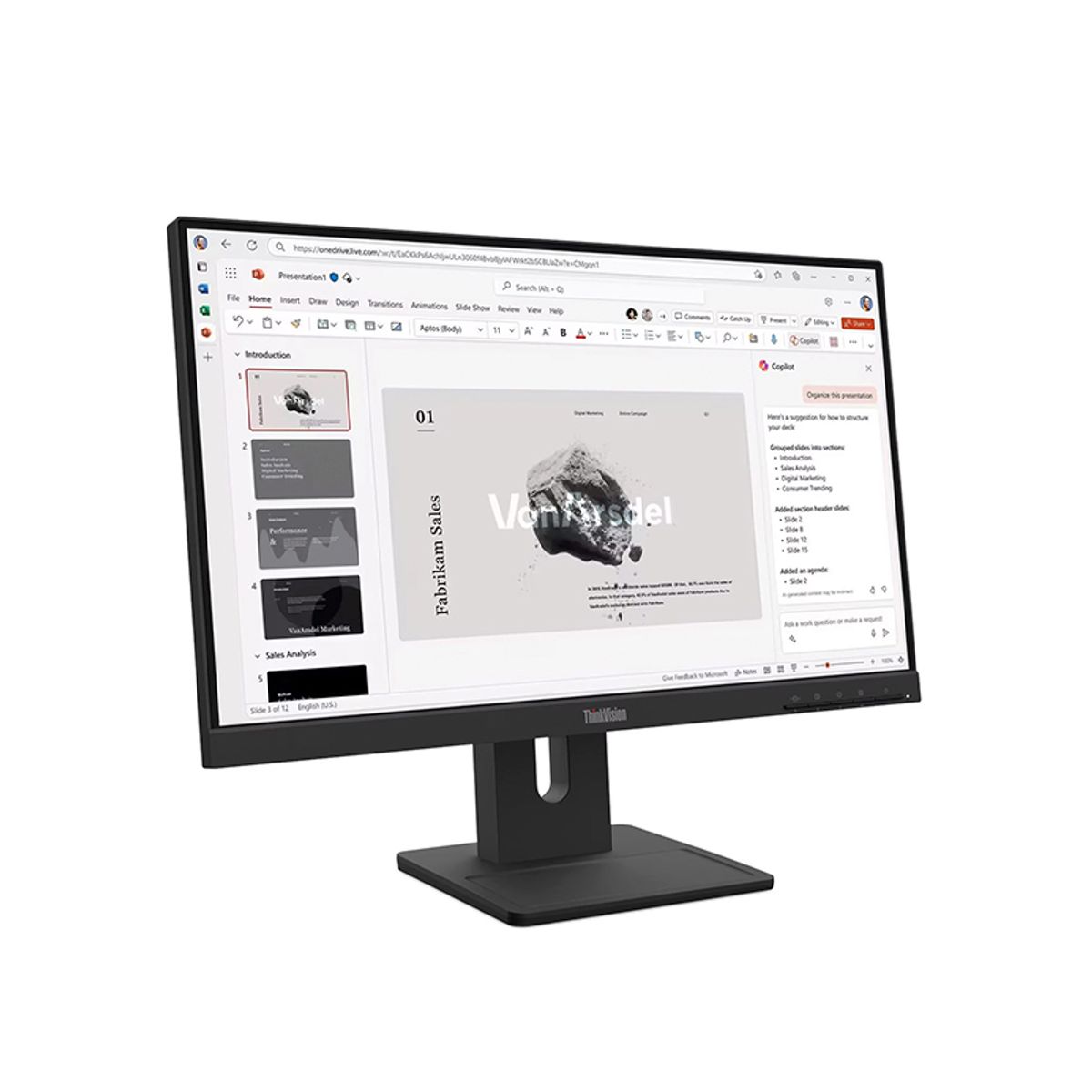 LENOVO - Monitor Lenovo 64C9MAR6LA 215 E22-40 VGAHDMIDP