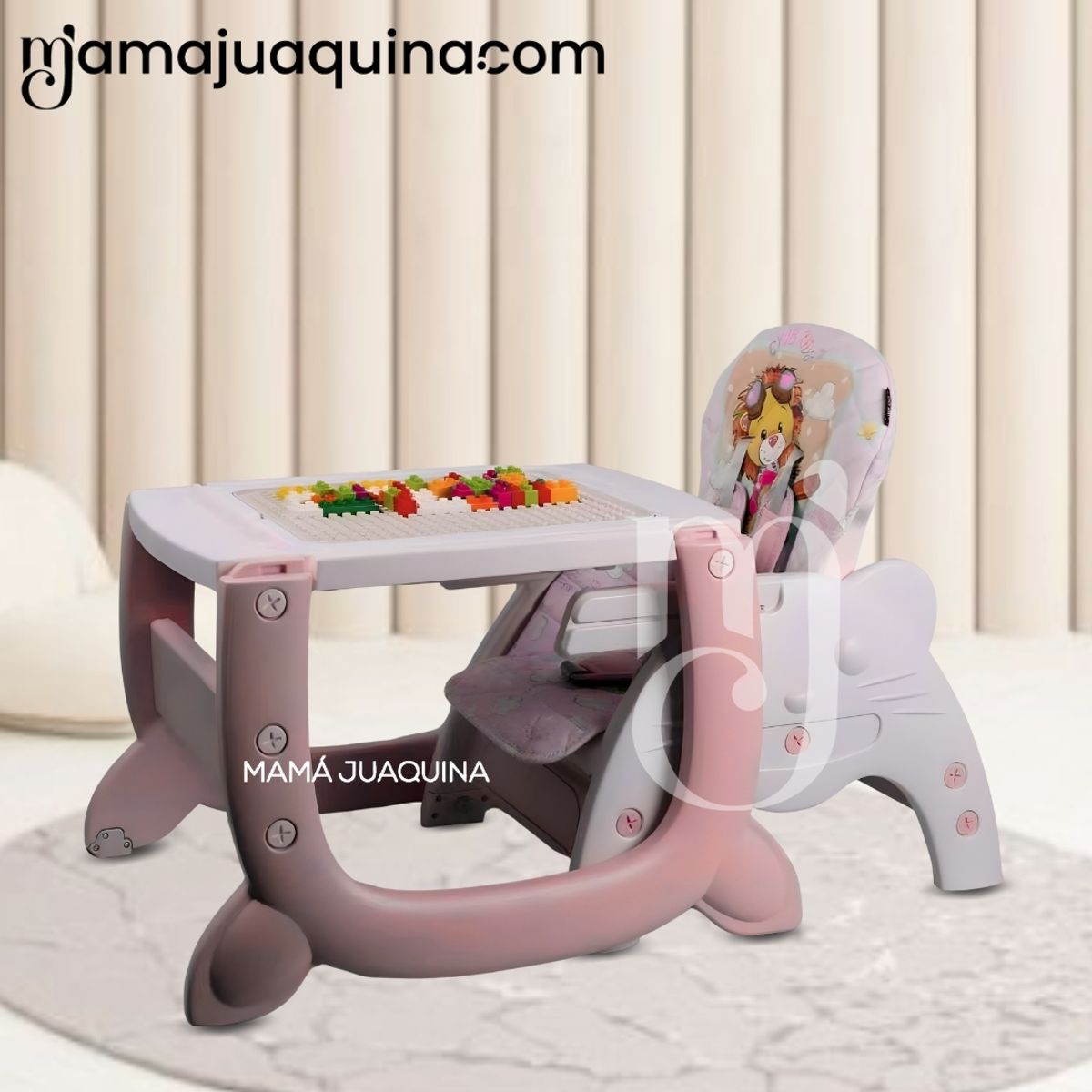 Baby - Silla de Comer Escritorio 2 en 1 «EY KITTY» Edición Exclusiva Pink